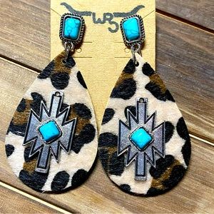 Cheetah Turquoise Earrings